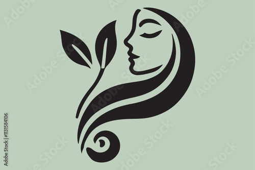 Vector Illustration of Monogram Beauty logo.