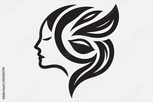 Vector Illustration of Monogram Beauty logo.