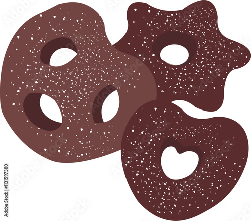German Christmas gingerbread Lebkuchen in chocolate