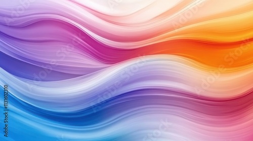 Wallpaper Mural Abstract waves of color blending in soft gradients create a soothing visual experience. Torontodigital.ca
