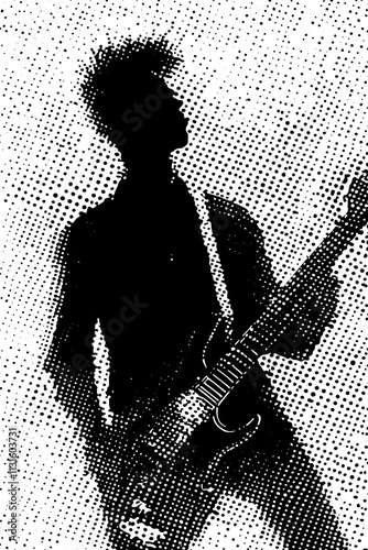 Grafik aus dem Set: abstrakte punkte, Dynamik, schwarz-weiß, pointilismus