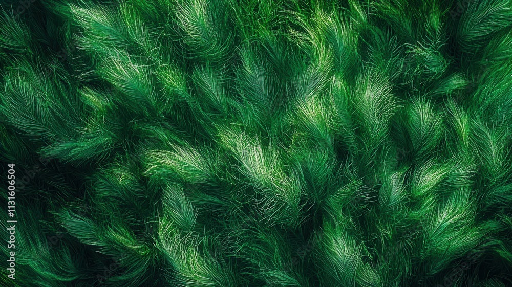 Obraz premium Vibrant green abstract texture with dynamic organic patterns.