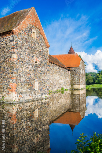 Svihov, Czech republic - May 24, 2024. Water castle Svihov in sunny day photo