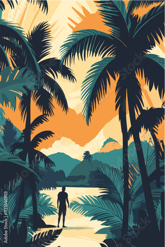 Vektorgrafik aus dem Package: flat, retro, vintage, modern, art, zeitgeist, film, movie, poster, kunstdruck