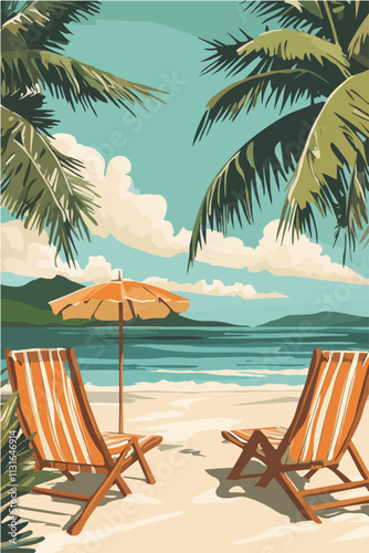 Vektorgrafik aus dem Package: flat, retro, vintage, modern, art, zeitgeist, film, movie, poster, kunstdruck