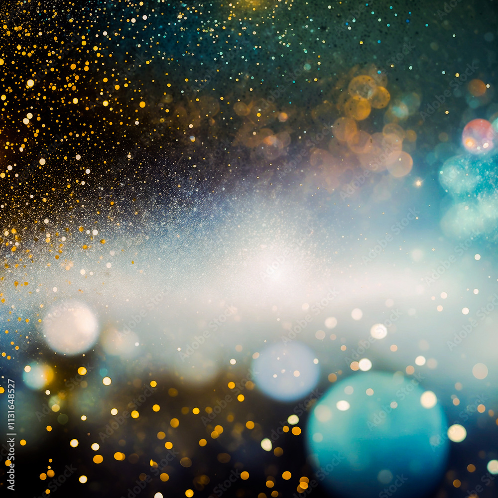 Obraz premium Bokeh Background With Cosmos Particles