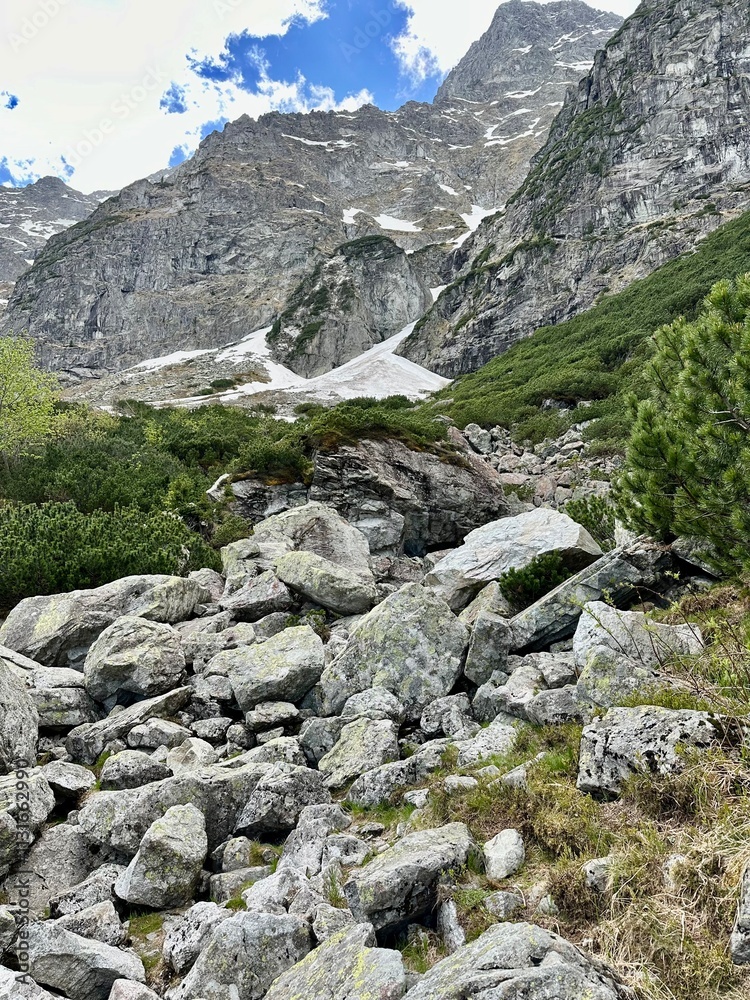 Tatra Mountains and Morskie Oko lake view in Zakopane, Poland