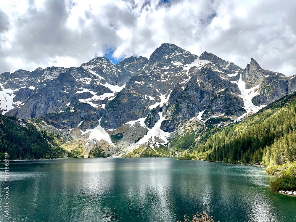Tatra Mountains and Morskie Oko lake view in Zakopane, Poland