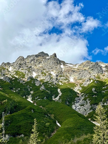 Obraz na płótnie Tatra Mountains and Morskie Oko lake view in Zakopane, Poland w salonie
