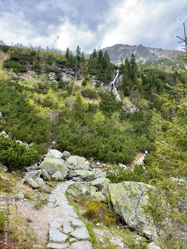 Obraz na płótnie Tatra Mountains and Morskie Oko lake view in Zakopane, Poland w salonie