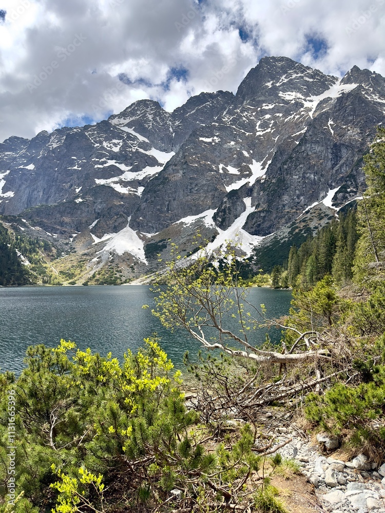 Tatra Mountains and Morskie Oko lake view in Zakopane, Poland