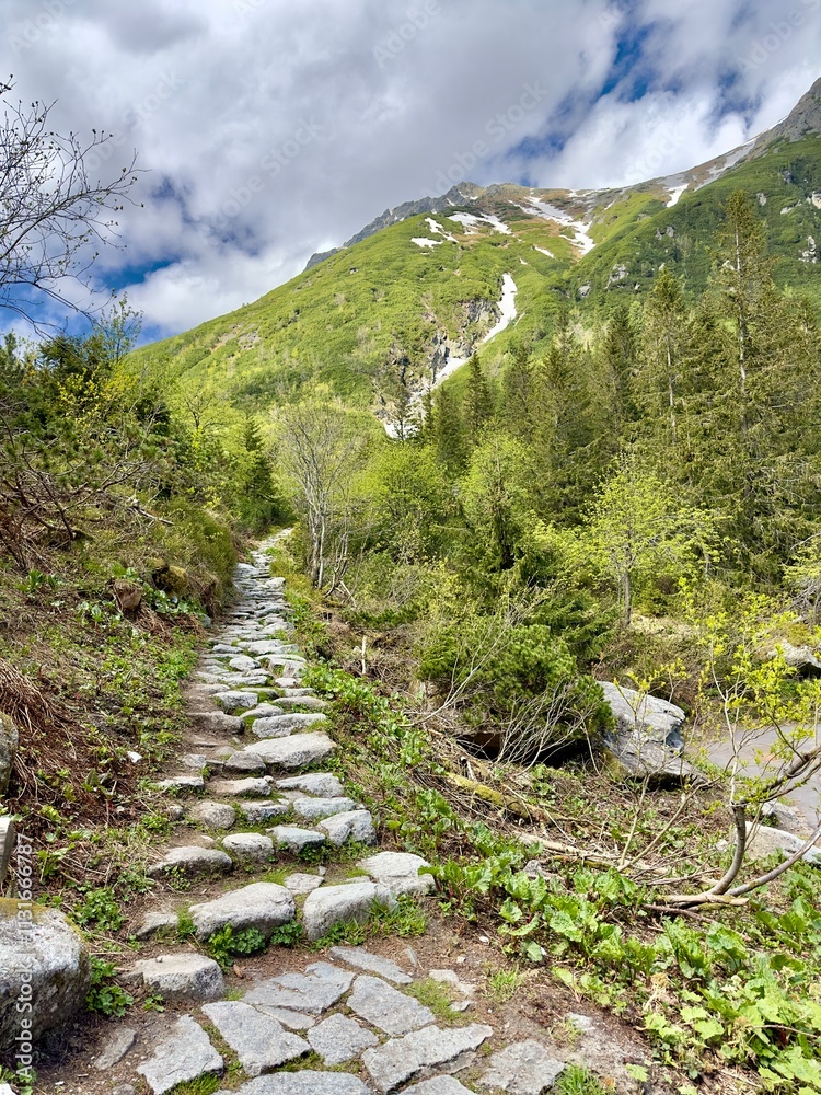 Tatra Mountains and Morskie Oko lake view in Zakopane, Poland