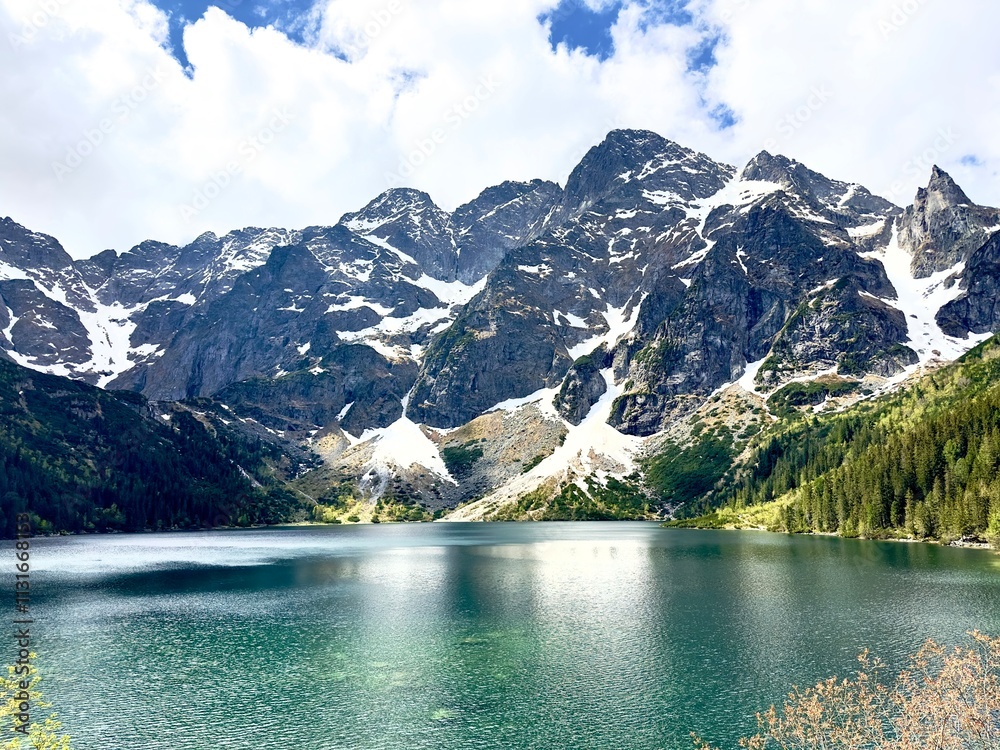 Tatra Mountains and Morskie Oko lake view in Zakopane, Poland