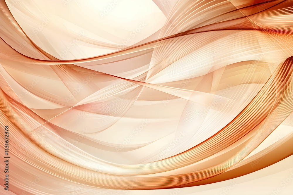 Fototapeta premium Warm abstract background with flowing lines and soft tones for creative designs