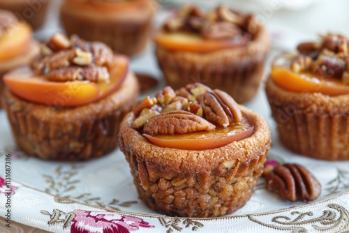 Delectable Peach and Pecan Mini Tarts: A Sweet Symphony of Flavors