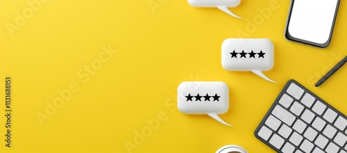 Consumer reviews concepts with bubble people review comments.rating or feedback for evaluate