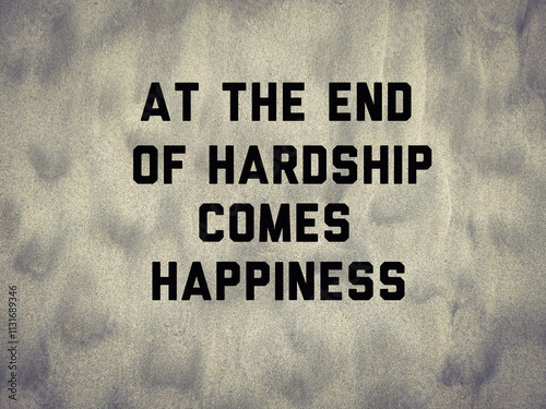 Quote on hardship and happiness