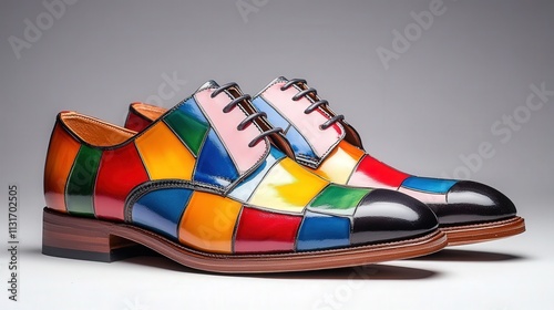 stain glass patent leather shoes  photo