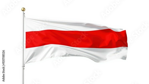Patriotic Display: White and Red Flag Waving in the Wind, Perfect for National Celebrations and Historical Events Free Download Patriotic Display: White and Red Flag Waving in the Wind, Perfect for National Celebrations and Historical Events - GFXLoad