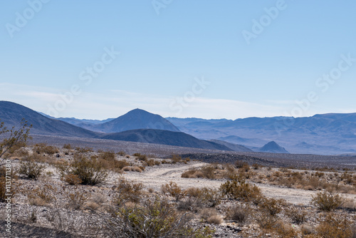 Basalt of  Lava Bed Mountains, Lavic Lake volcanic field, San Bernardino County, California. Mojave Desert / Basin and Range Province. Basalt lava flow photo