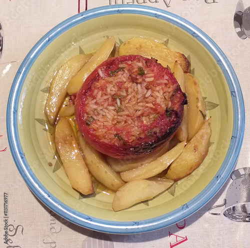 Pomodoro al forno con patate