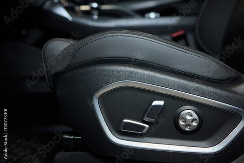 Explore the intricate functions of premium luxury car seat control buttons in detail photo