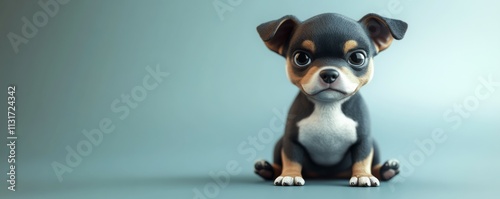 Baby puppy giving a sideeye, sarcastic expression, photo