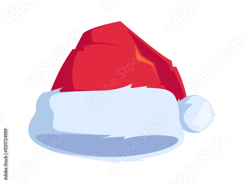 Xmas festive cap vector illustration