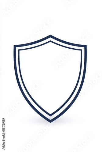 Free Download Minimalistic blank shield design, ideal for security or protection themes. - GFXLoad