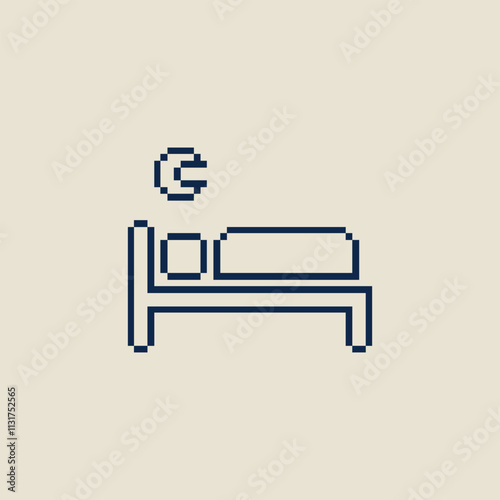 this is sleep icon in pixel art, this item good for presentations,stickers, icons, t shirt design,game asset,logo and your project