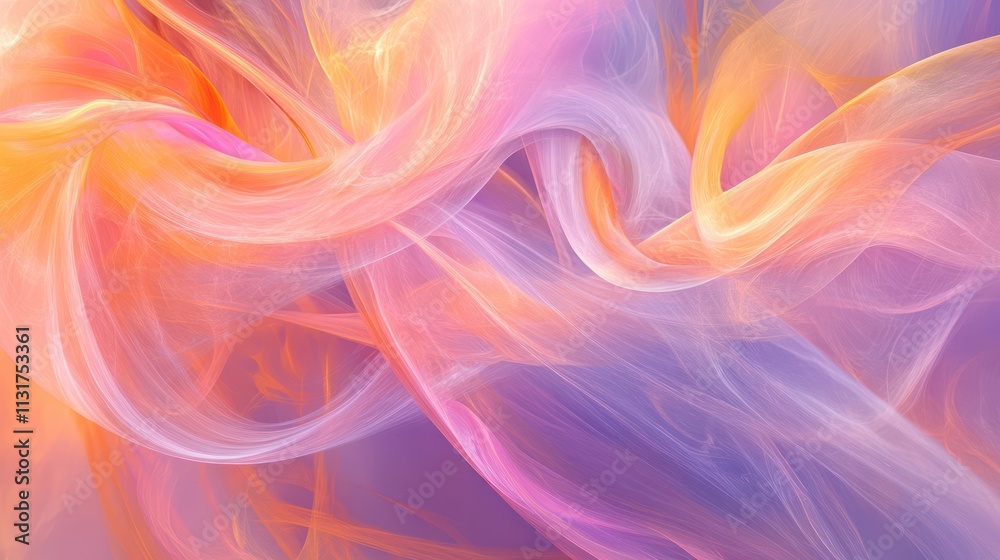 Obraz premium Abstract swirling colors in soft pastel hues