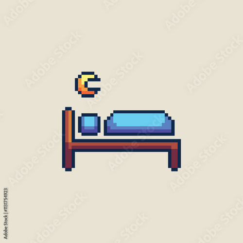 this is sleep icon in pixel art, this item good for presentations,stickers, icons, t shirt design,game asset,logo and your project