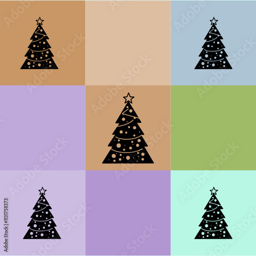 New Year's card in a simple minimalist style