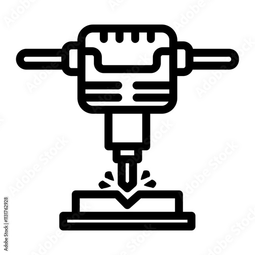 jackhammer Line Icon