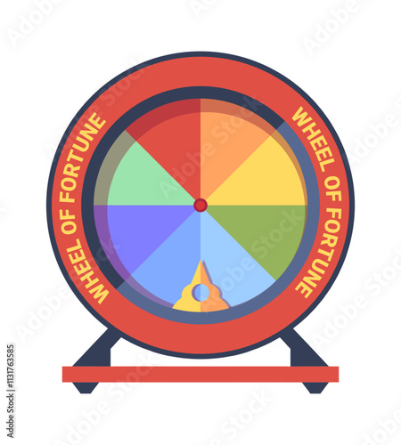 Cartoon wheel of fortune vector illustration