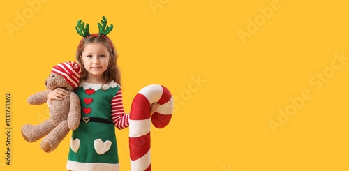 Cute little girl with teddy...