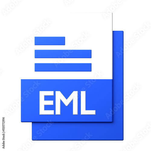 EML File icon isolated on the white background