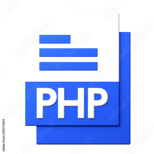 PHP File icon isolated on the white background