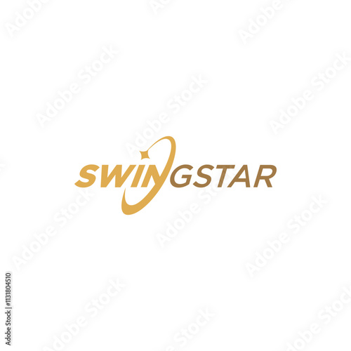 Swing Star Wordmark Logo Icon Vector