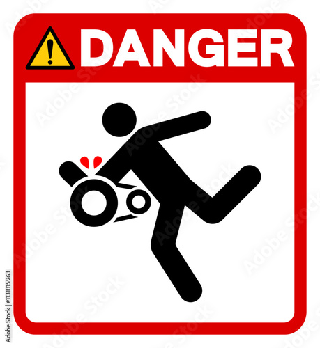 Danger Guard Remove Risk Of Severe Injury Symbol Sign, Vector Illustration, Isolate On White Background Label .EPS10