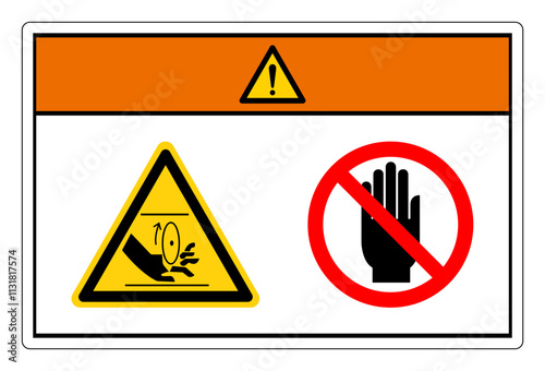 Warning Rotating Blade Do Not Touch Symbol Sign, Vector Illustration, Isolate On White Background Label. EPS10