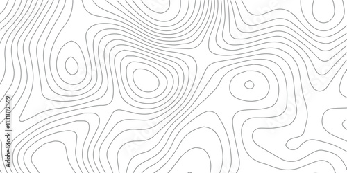  Abstract lines background. Contour maps. Topo contour map on white background. Abstract background with waves Geographic mountain relief.