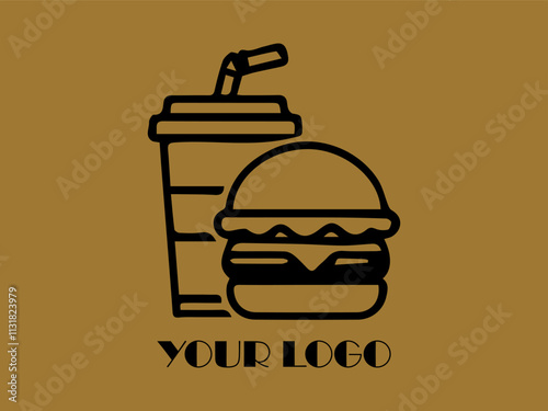 Fast food combo with fries, burger, and a drink. Great for menus, advertisements, food blogs, and social media posts