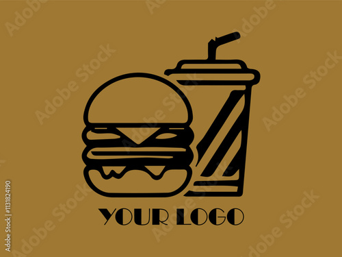 Fast food combo with fries, burger, and a drink. Great for menus, advertisements, food blogs, and social media posts