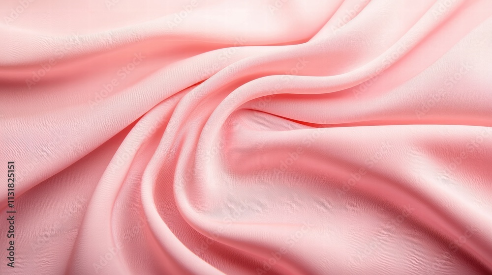 Fototapeta premium Soft pink fabric draping elegantly in gentle folds