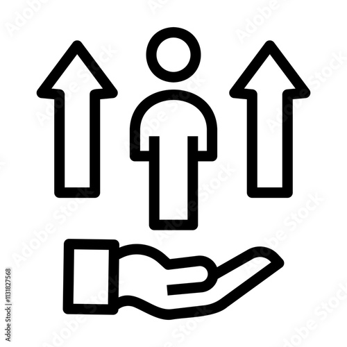 personal growth Line Icon