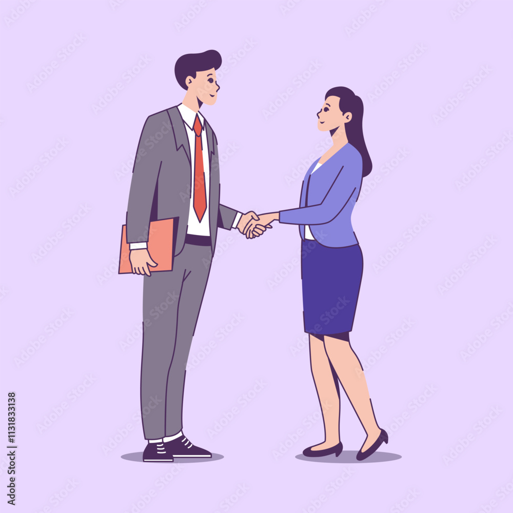 Fototapeta premium Professional Handshake Between Business Partners