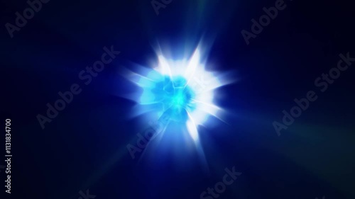 Light glow animation loop effect blue aura soul in 4K resolution
