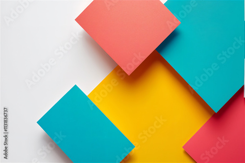 Geometric Abstract Art with Vibrant Paper Shapes Free Download Geometric Abstract Art with Vibrant Paper Shapes - GFXLoad