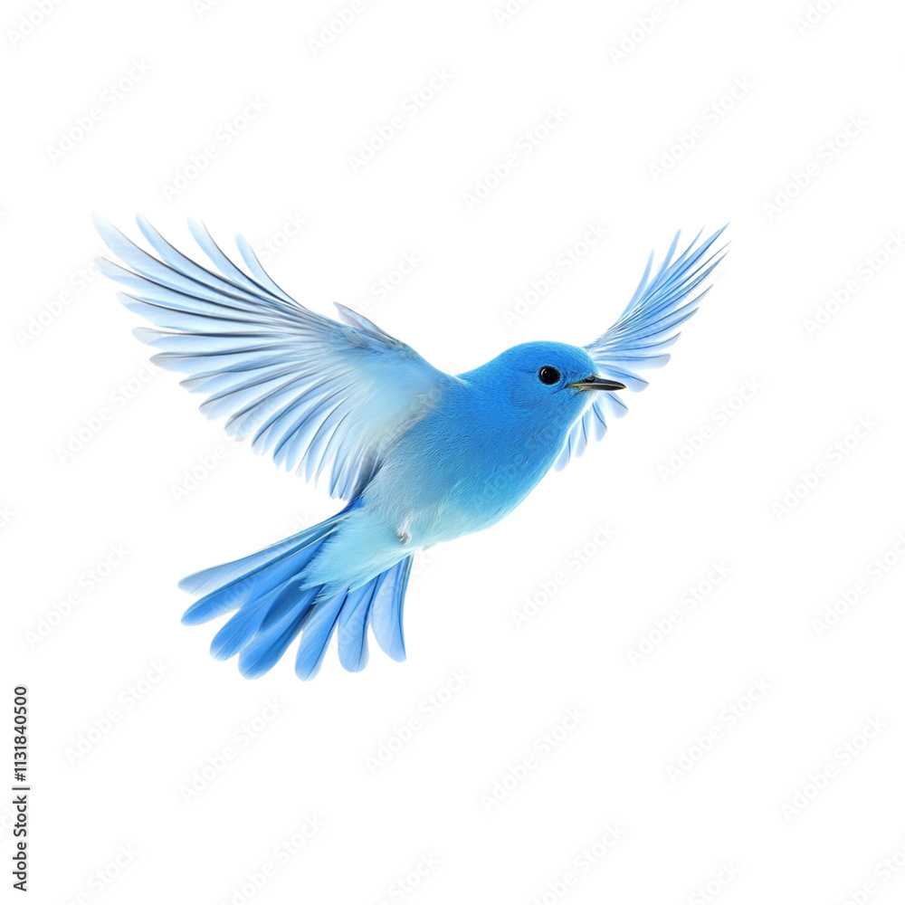 Fototapeta premium blue bird soaring gracefully through air, showcasing its stunning wings